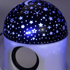 تصویر چراغ خواب اسپیکر دار رو میزی کهکشان 