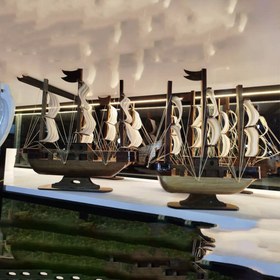 تصویر کشتی چوبی دکوری 