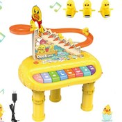 تصویر اسباب بازی 2 کاره پیانو پایه دار همراه با پله جوجه 8837