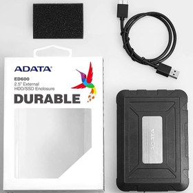 تصویر هارد اکسترنال ای دیتا ۵۰۰گیگ USB 3.1 مدل ED600 Adata 500GB