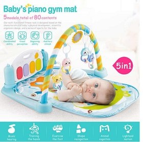 تصویر تشک بازی پیانو مدل baby piano gym mat سبز 