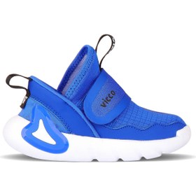 تصویر کفش کتانی سبک پسرانه پیش‌دبستانی رنگ آبی ساکس تس برند vicco Tess Lightweight Boys Preschool Saks Blue Sneaker