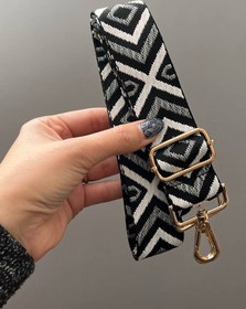 تصویر بند طرحدار کد 41 - مشکی / طلایی strap sn41