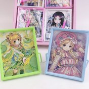 تصویر نقاشی الماسی قابدار طرح‌ دختر 