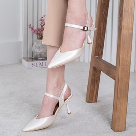 تصویر کفش پاشنه ساتن رکابی v 