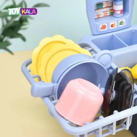 تصویر اسباب بازی سینک ظرفشویی آبی مدل Home Kitchen Home Kitchen Blue Sink Toy