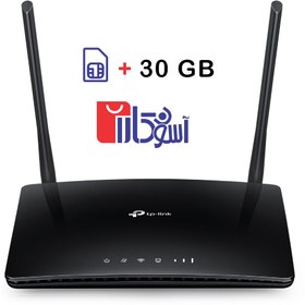 تصویر مودم روتر 4G LTE بی‌سیم 300Mbps تي پي لينک مدل TL-MR6400 +اینترنت و سیم کارت دیتا 