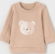 تصویر بلوز آستین بلند نوزادی طرح خرس کارامل نیلی nili 