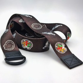 تصویر کمربندهای چاپ‌دار با الهام از Chrome Hearts و نمادهای آمریکایی | طراحی گرافیکی جسورانه و با کیفیت Printed Belts Inspired by Chrome Hearts and American Symbols | Bold Graphic Design with Premium Quality