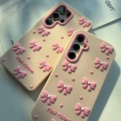 تصویر قاب سیلیکونی آندروید پاپیون صورتی 