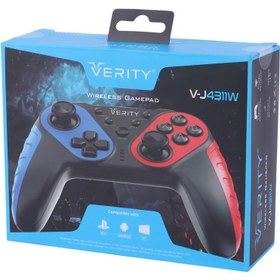 تصویر دسته بازی بی سیم تک شوکدار وریتی مدل V-J4311W Verity V-J4311W Wireless Joystick