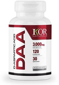 تصویر مکمل دی آسپارتیک اسید (DAA) از KOR Naturals - افزایش طبیعی تستوسترون برای مردان - 120 کپسول 750 میلیگرم مکمل دی آسپارتیک اسید (DAA) از KOR Naturals - افزایش طبیعی تستوسترون برای مردان - 120 کپسول 750 میلیگرم