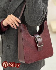 تصویر کیف چرم طبیعی دوشی زنانه کد 62 - مشکی 