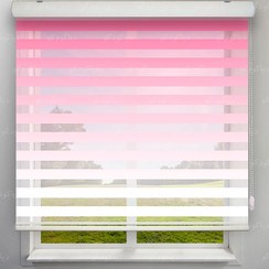 تصویر پرده زبرا گردینت رنگ صورتی کد HS2-18 