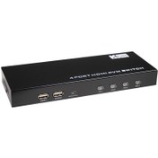 تصویر سوییچ KVM اتوماتیک چهار پورت کی نت K-H624 K-net K-H624 KVM Video Switcher 4 Input