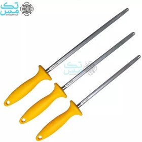 تصویر مصقل حیدری گرد 8 دسته زرد 