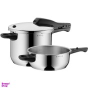 تصویر زودپز دو قلو 3 و 6,5 لیتر پرفکت دبلیو ام اف WMF Perfect Pressure Cooker 6.5L + 3LL