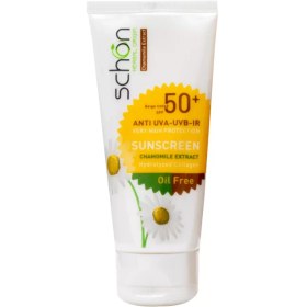 تصویر کرم ضد آفتاب SPF+50 پوست چرب رنگی بژ فاقد چربی شون – حفاظت بالا در برابر اشعه های مضر 