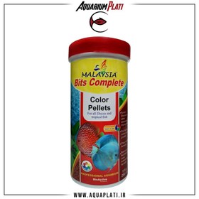 تصویر غذا ماهی آکواریوم برند مالزی مدل بیتس کمپلیت وزن 115 گرم bits complete discuse 2027 MSS