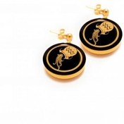 تصویر گوشواره روکش طلا سری ونوس نماد ماه تولد بهمن GSE11 