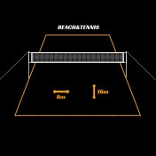 تصویر نوار دور زمین تنیس ساحلی BEACH&TENNIS 
