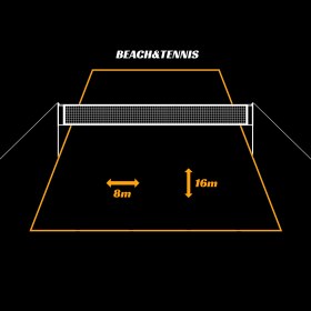 تصویر نوار دور زمین تنیس ساحلی BEACH&TENNIS 