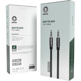 تصویر کابل AUX به AUX گرین Green AUX to AUX pvc cable 