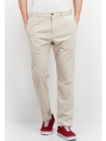 تصویر شلوار کوردوروی مردانه با فیت باریک و بافت، رنگ شن‌زاری برند esprit Men Slim Fit Textured Corduroy Pant, Sand