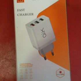 تصویر شارژر 3USB فست شارژ با کابلOAK2.4A 