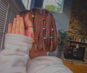 تصویر مهره مو رنگی 10 عددی 10 colored hair beads