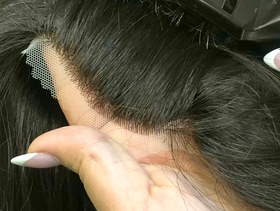 تصویر پروتز مو طبیعی بالای سر زنانه خورشیدی (کد:w2101) Men's overhead hair prosthesis(code:w2101)