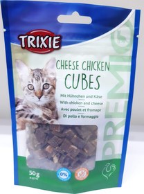 تصویر تشویقی گربه مکعبی تریکسی با طعم پنیر و مرغ Trixie Cheese & Chicken Cubes