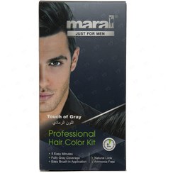 تصویر کیت رنگ موی مردانه مارال جو گندمیtouch of gray Maral Touch Of Gray Kit hair color for men