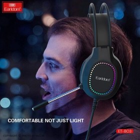 تصویر هدست با سیم گیمینگ ارلدام مدل ET-B03 Earldom B03 wired RGB gaming headset