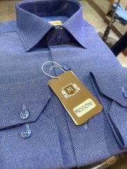 تصویر پیراهن مردانه آستین بلند پارچه آرو تایلندی رنگ طوسی روشن سایز ۲XL 