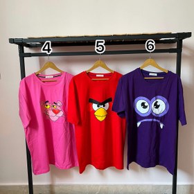 تصویر تیشرت لانگ زنانه طرح انیمیشن Tishert