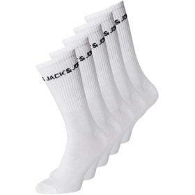 تصویر 12179475 Jacbasic Logo Tennis Sock 5 Pack Noos Beyaz 