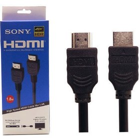 تصویر کابل HDMI با کیفیت 4K سونی به طول 1.8 متر ا Sony HDMI 1.8m 4k Cable Sony HDMI 1.8m 4k Cable