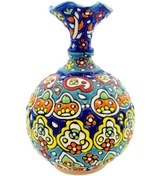 تصویر گلدان سفال میناکاری Enameled pottery vase