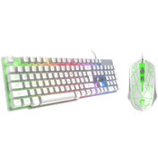 تصویر ست گیمینگ رایکو مدل T28 کد RGB-2024 WHITE 