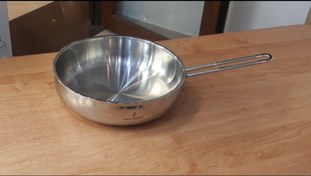 تصویر تابه تکدسته استیل سوفرام ترکیه مدل‌ لونا سایز ۲۴ Sofram Turkey One Handle Steel Pan Luna Model Size 24