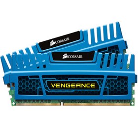 تصویر رم دسکتاپ DDR3 دو کاناله 1600 مگاهرتز CL9 کورسیر مدل Vengeance Blue ظرفیت 8 گیگابایت 