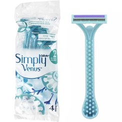 تصویر خودتراش زنانه ونوس 2 تیغ بسته 4 عددی 