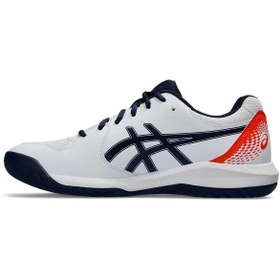 تصویر Asics ژل غوطه وری 8 کفش تنیس مردان نارنجی سفید 