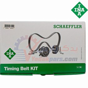 تصویر کیت کامل تایم 405 INA (اصلی)- 405، پارس و سمند XU7 INA original parts Timing Belt Kit 114 Peugeot 405 530025810