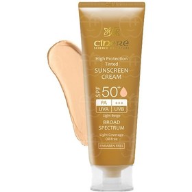 تصویر کرم ضد آفتاب سینره فاقد چربی مناسب انواع پوست با +SPF50 حجم 50 میل 