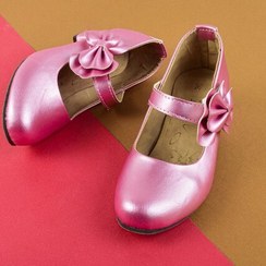 تصویر کفش مهمانی دخترانه رنگ سرخابی مدل پاشنه 3.5 سانت پاپیون کد 355515 سایز 26 تا 36 