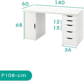 تصویر میز کارشناسی اسمردیس مدل P108 - MDF 