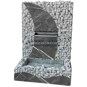 تصویر آبنما سنگی گابیون 