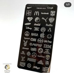 تصویر شابلون فلزی ناخن مدل A7 